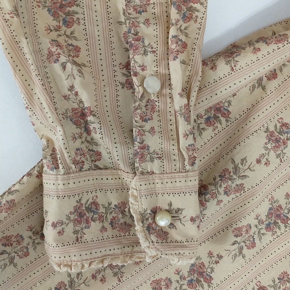 Country Charm Floral Shirt Ralph Lauren Vintage 90s Button Down Feminine Cotton - Picture 9 of 12